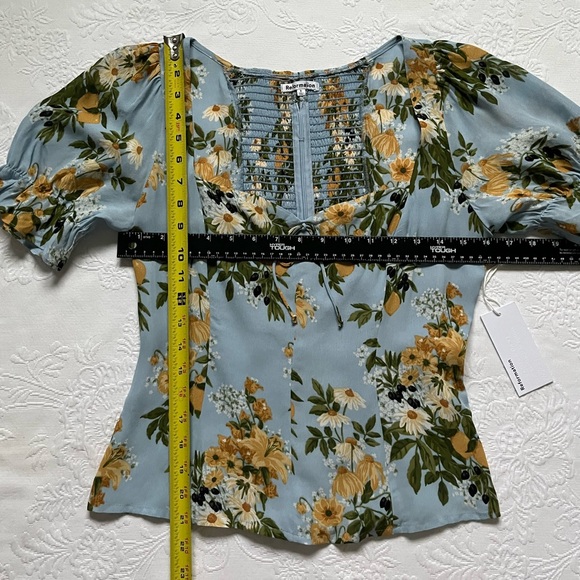 Reformation Blue Floral Blouse - Picture 9 of 16